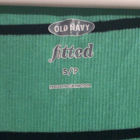 Old navy HOST PICK ⭐️ green stripes tank - Picture 4 of 5